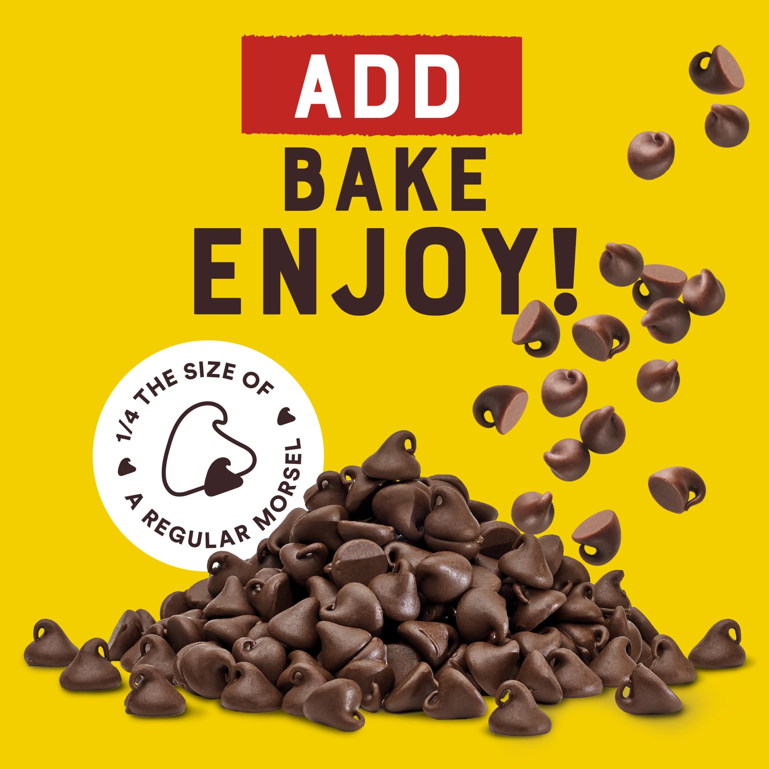 Nestlé Toll House mini morsels in cookie dough with even distribution