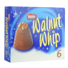 Nestle Walnut Whip 6pk pack shot, ideal holiday treat and shareable chocolate delight