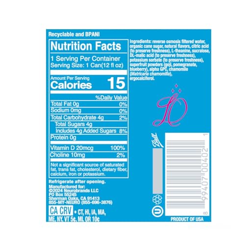 Neuro Bliss White Raspberry can being poured for a light, relaxing focus.