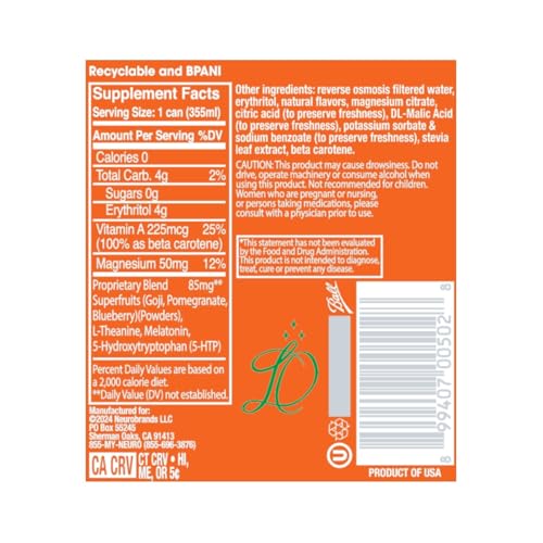 Neuro Sleep Mellow Mango 12-pack side view highlighting convenient nightly serving