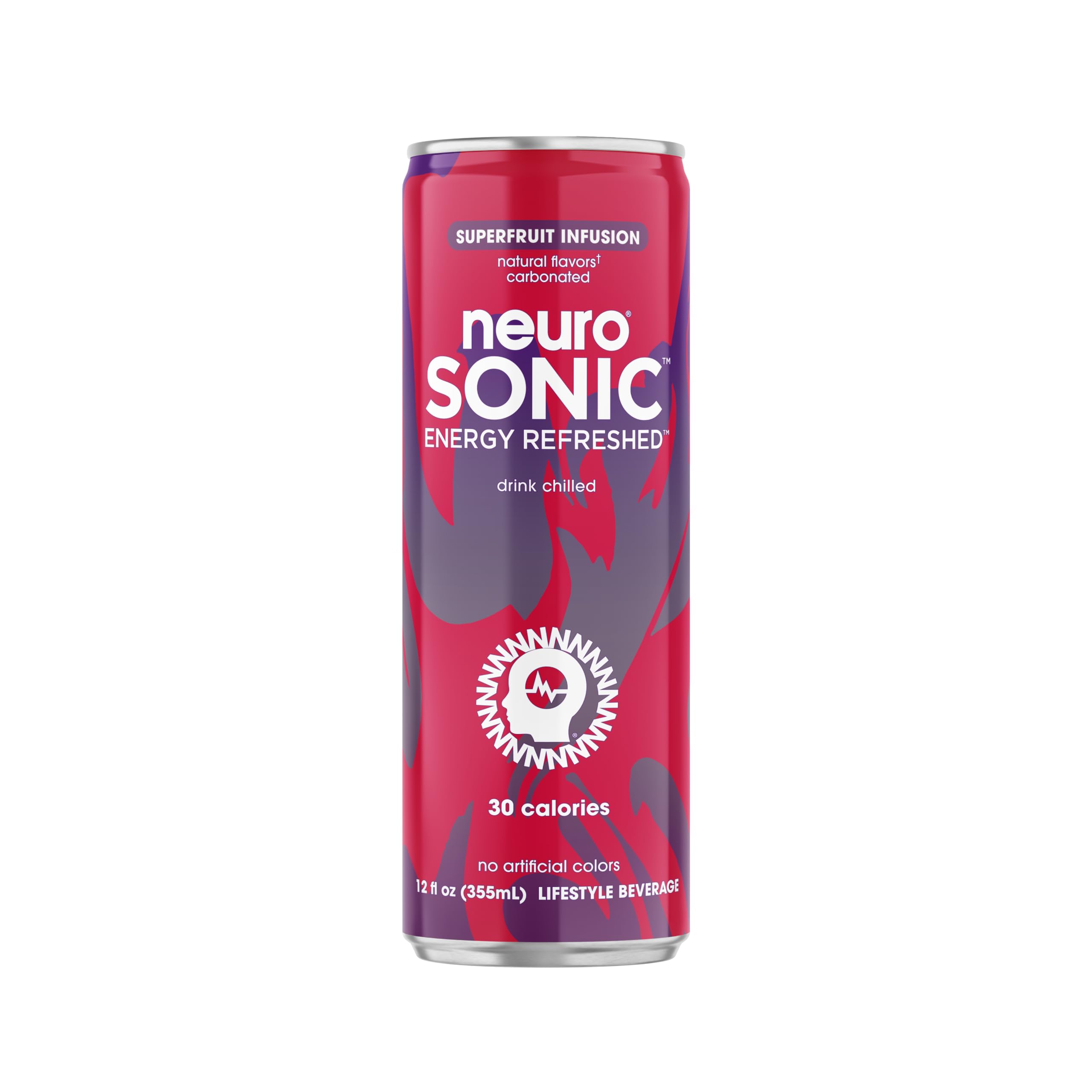 Neuro Sonic Superfruit can front view, on-the-go energy boost for busy days.