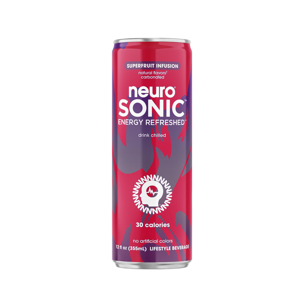 Neuro Sonic Superfruit can front view, on-the-go energy boost for busy days.