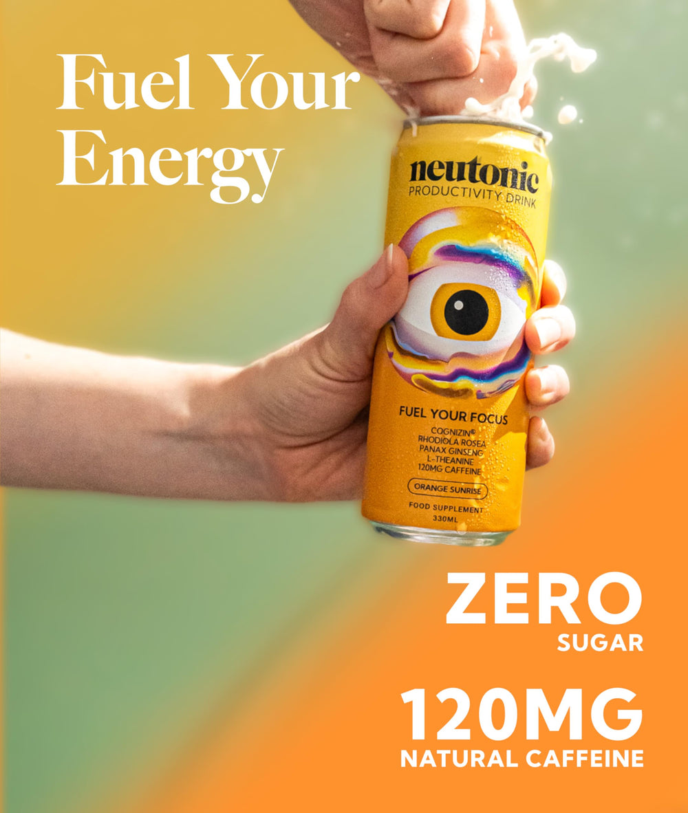 Neutonic Orange Sunrise multipack layout arranged for easy access