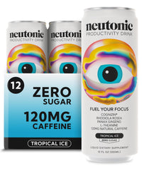 Neutonic Tropical Ice can front view for quick, focused energy.