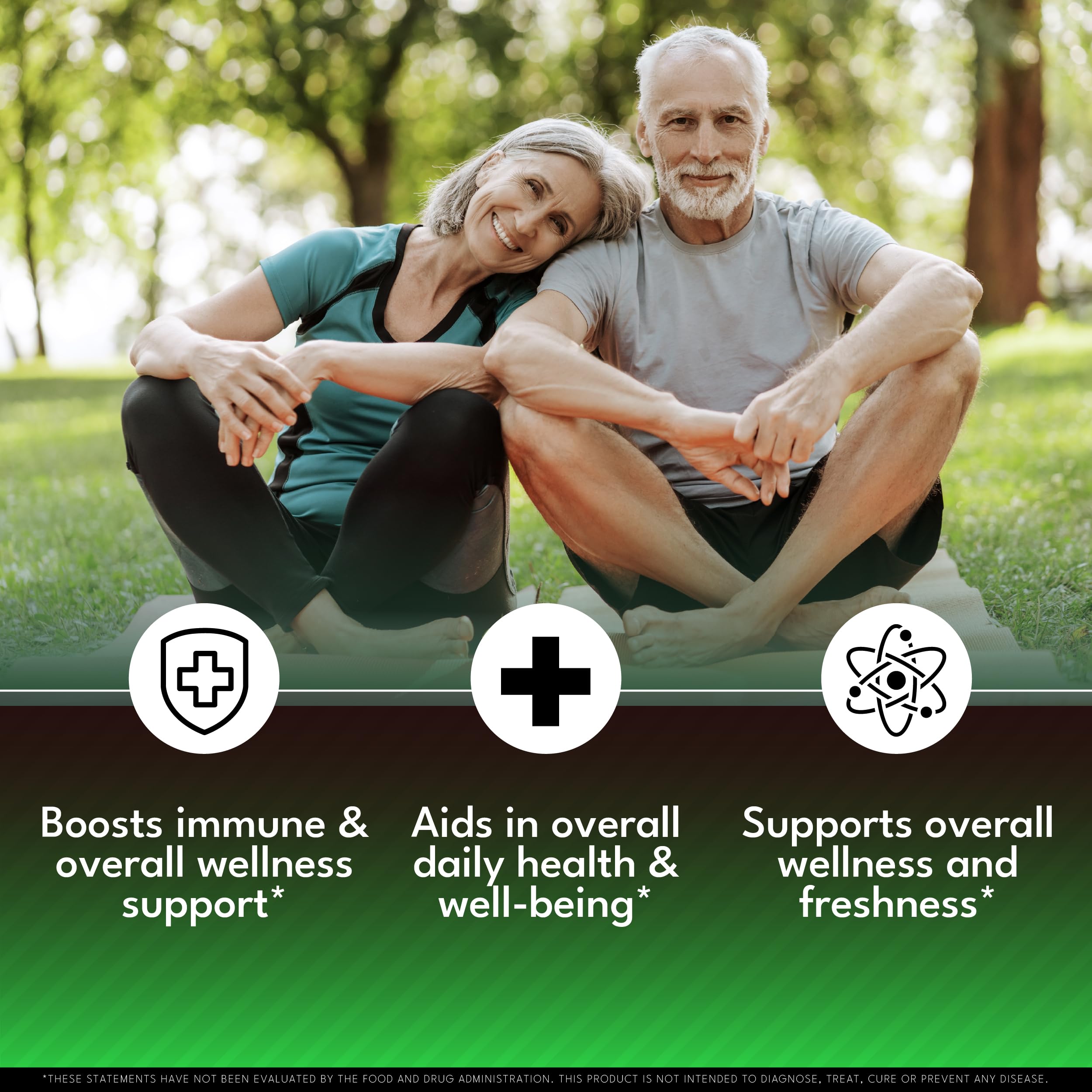 NEW AGE Chlorophyll Fenugreek Capsules ingredients list shows parsley and sea moss