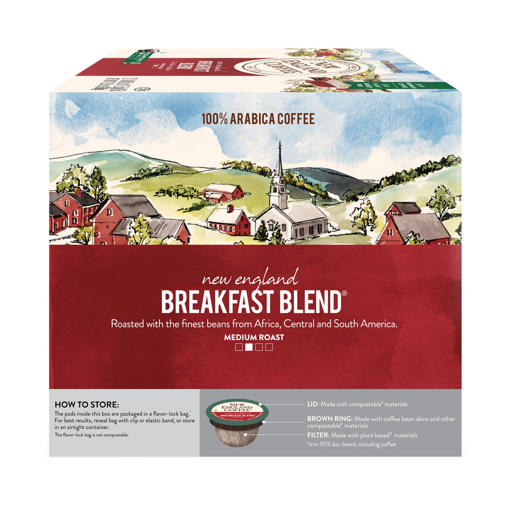 A morning cup of New England Breakfast Blend energizes your day.