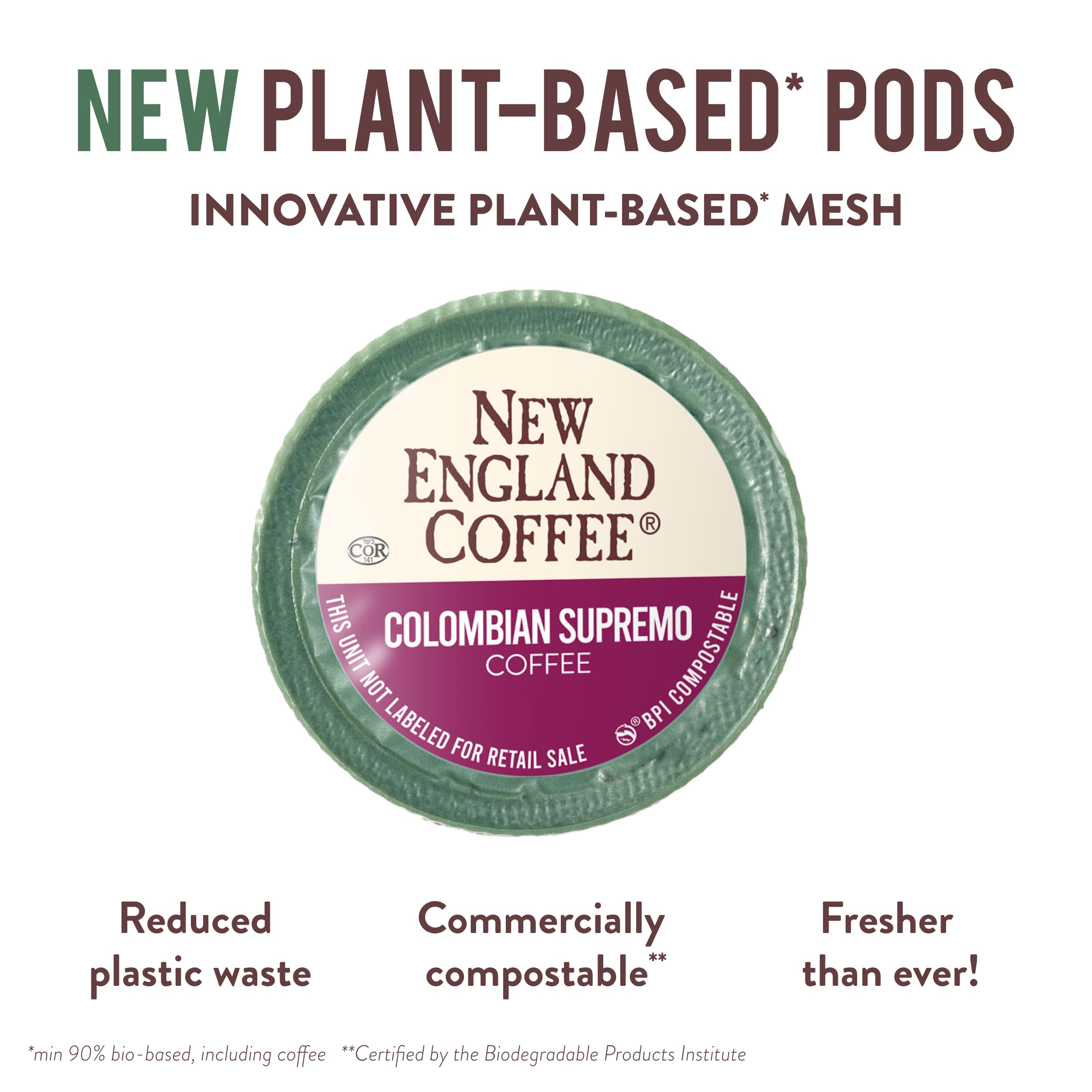 Steaming cup of New England Coffee Colombian Supremo to show bold flavor.