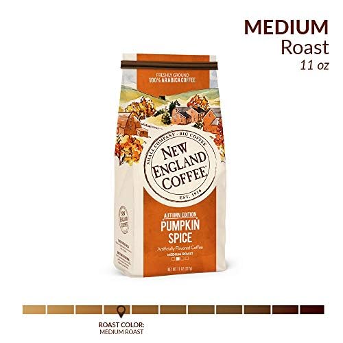 New England Coffee 11oz packaging image shows convenient bag for storage and brewing.