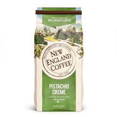 New England Coffee Pistachio Crème ground coffee bag with nutty aroma