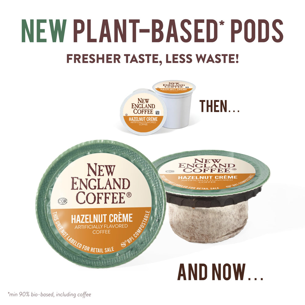 New England Coffee hazelnut creme steaming cup aroma for cozy moments