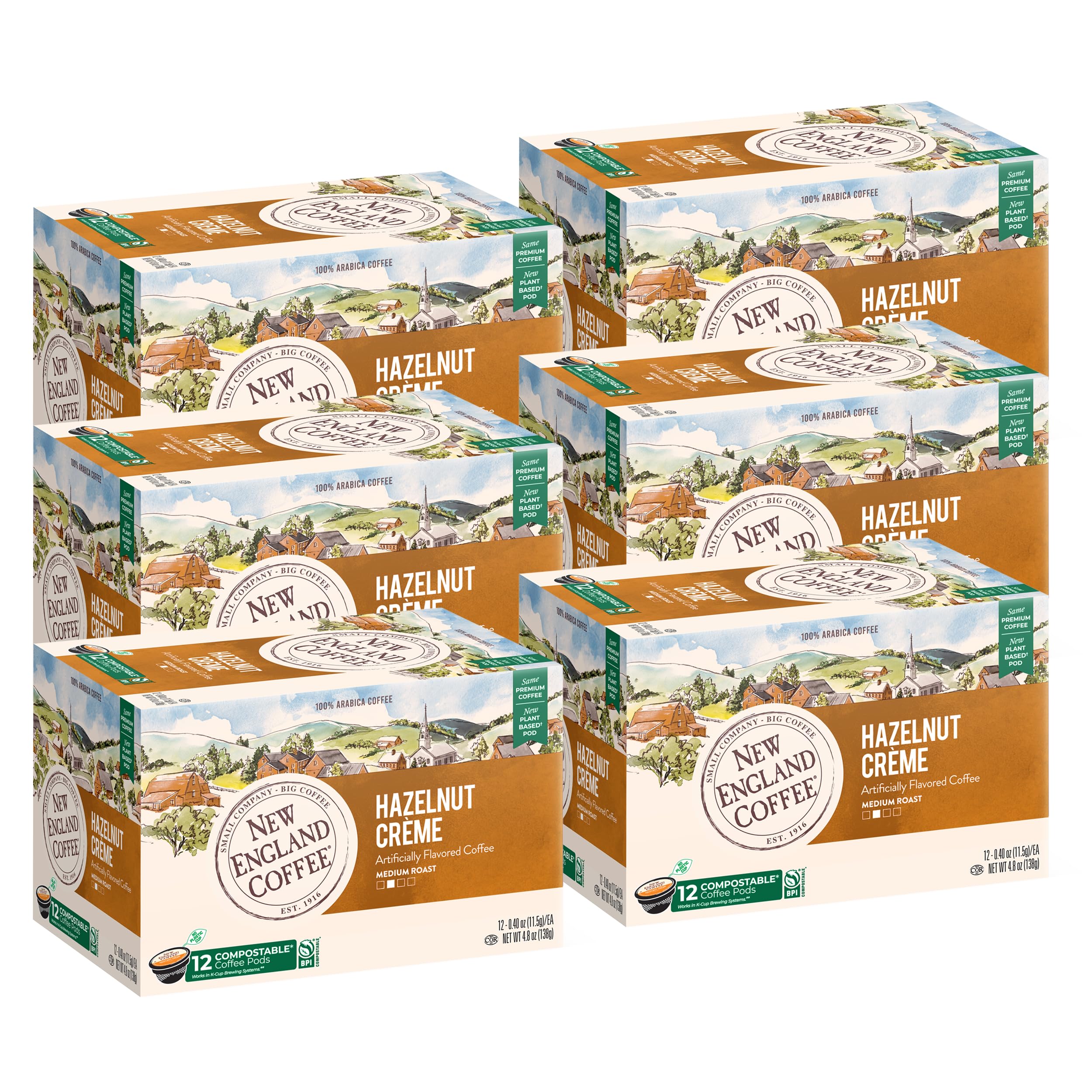 New England Coffee Sustainable Cup Project branding on packaging