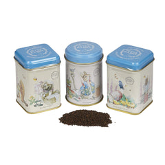 New English Teas Peter Rabbit English Breakfast tin showcases bold morning flavor.