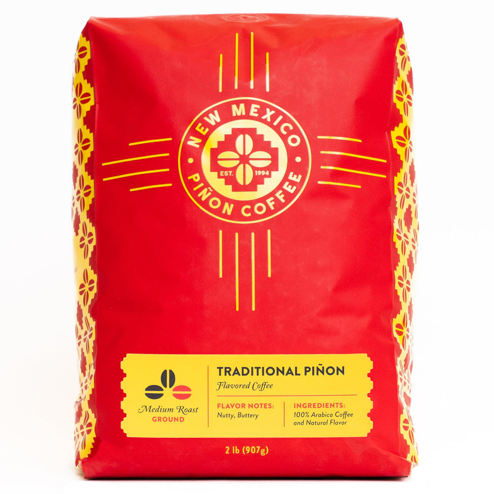 New Mexico Piñon Coffee bag showing traditional pinon ground flavor