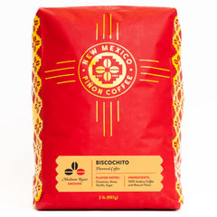 New Mexico Pinon Coffee Biscochito ground label front inviting morning aroma
