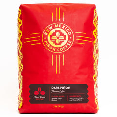 New Mexico Pinon Coffee ground bag ready for home brew.