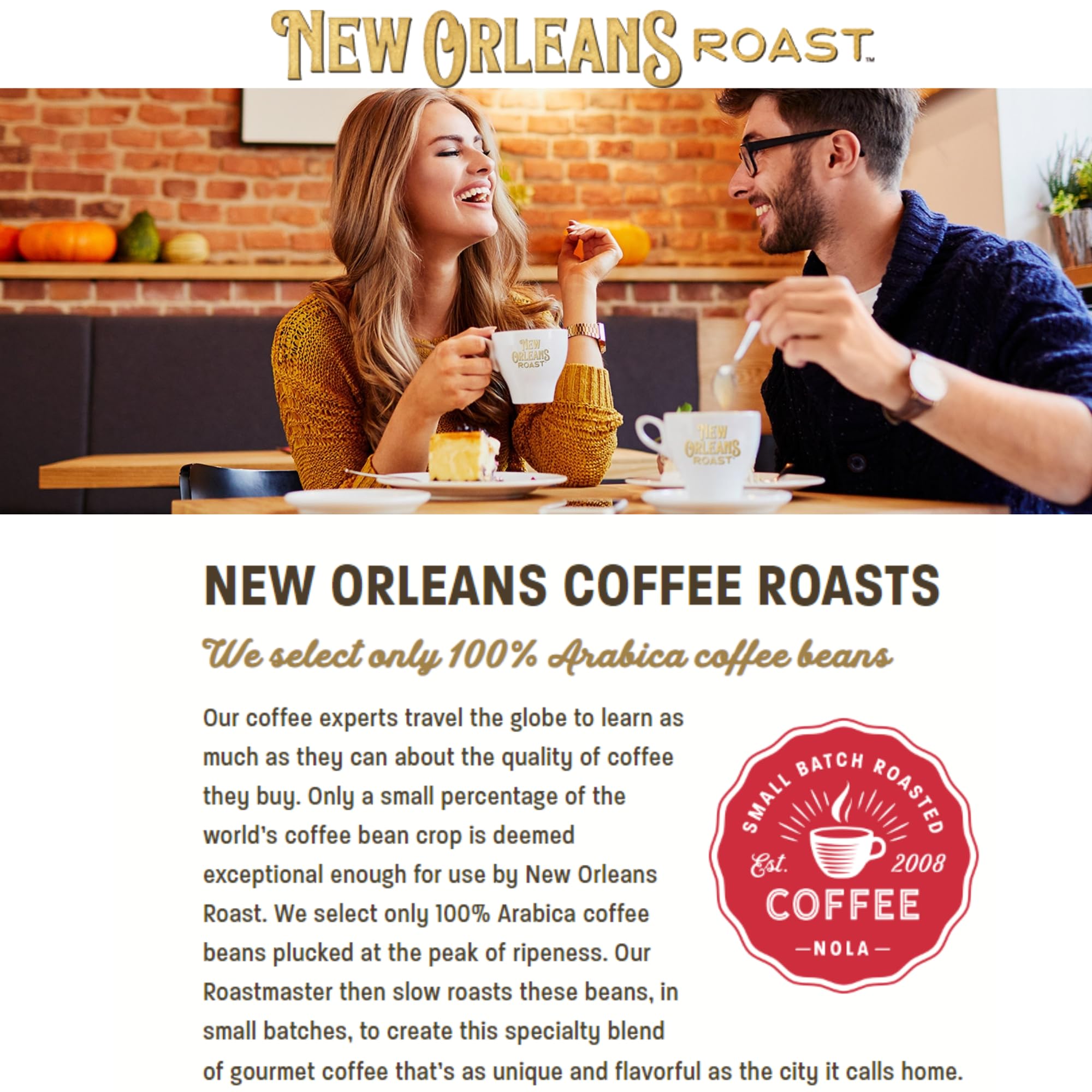 New Orleans Roast Bourbon Pecan Pie coffee cup steaming, rich, nutty notes ready to brighten your morning.