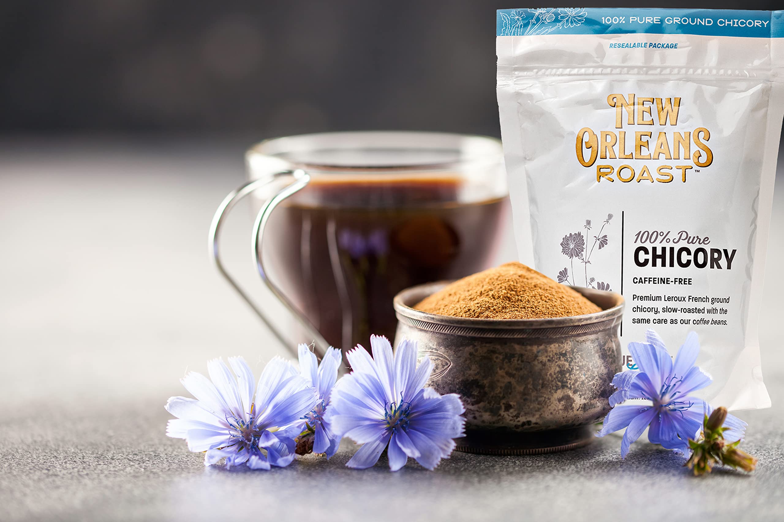 New Orleans Roast chicory coffee blend—friendly to both solo brews and blends.