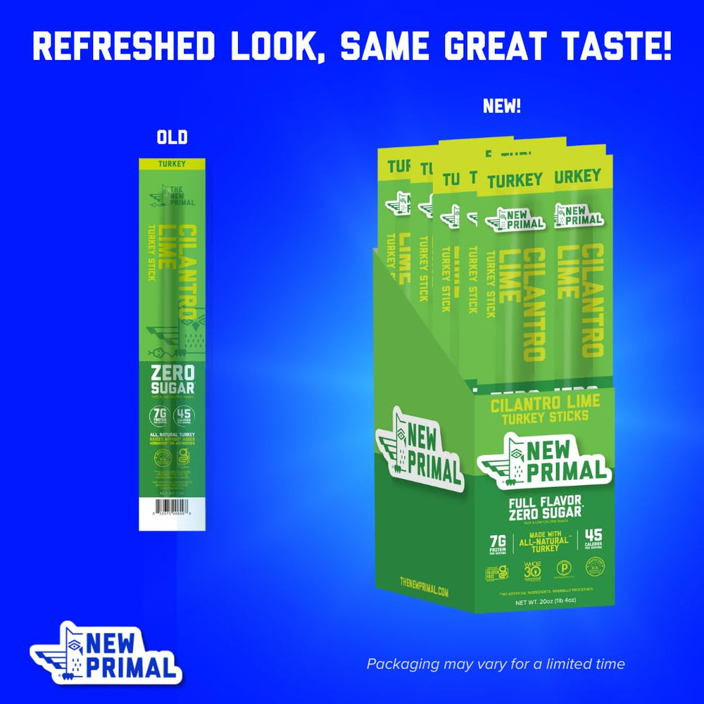 New Primal cilantro lime turkey sticks provide 7 g of protein per stick.
