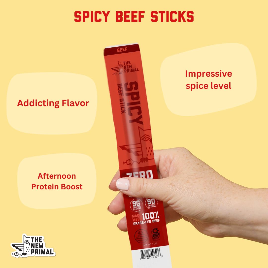 New Primal nutrition label highlights sugar-free content and calories per stick.