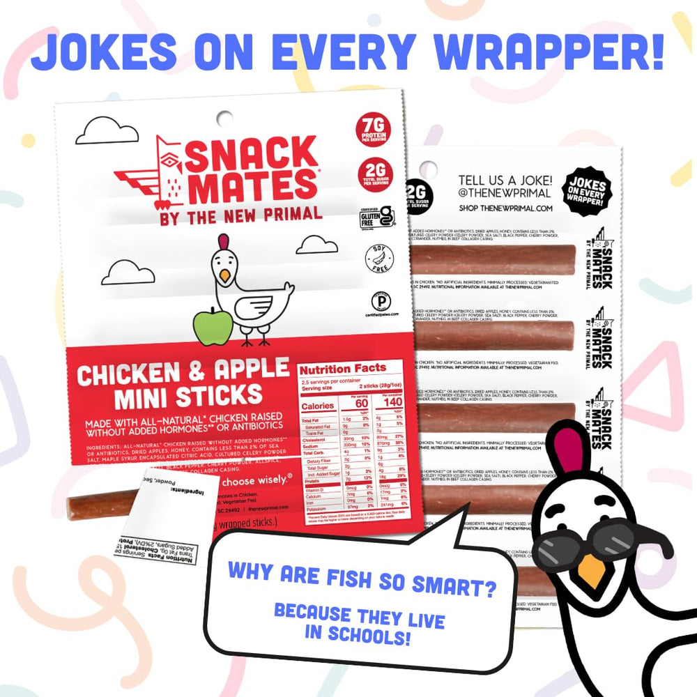 New Primal Chicken Apple Stick honey-sweet flavor with natural sugar.