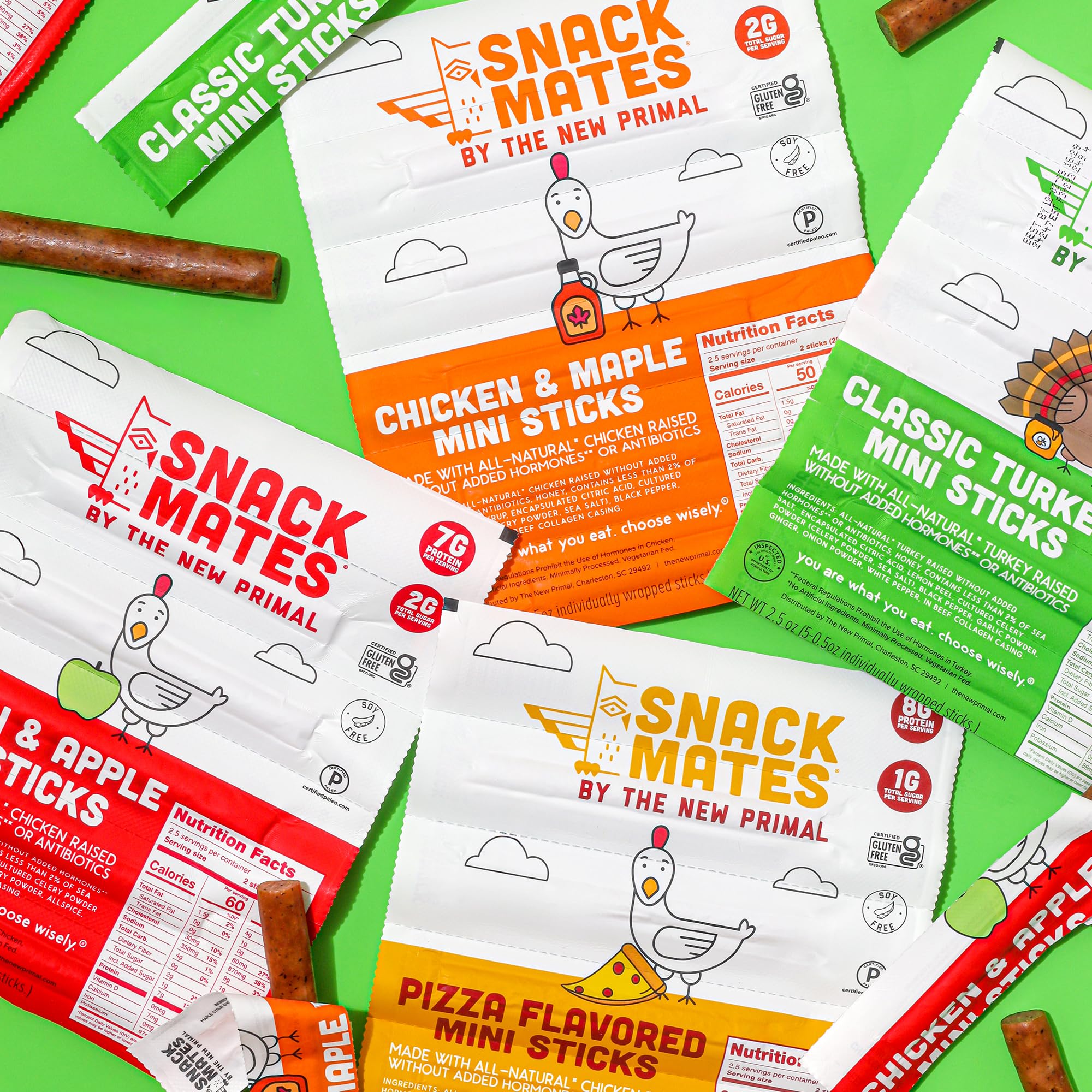Lunchbox-friendly Snack Mates stick designed for school meals.