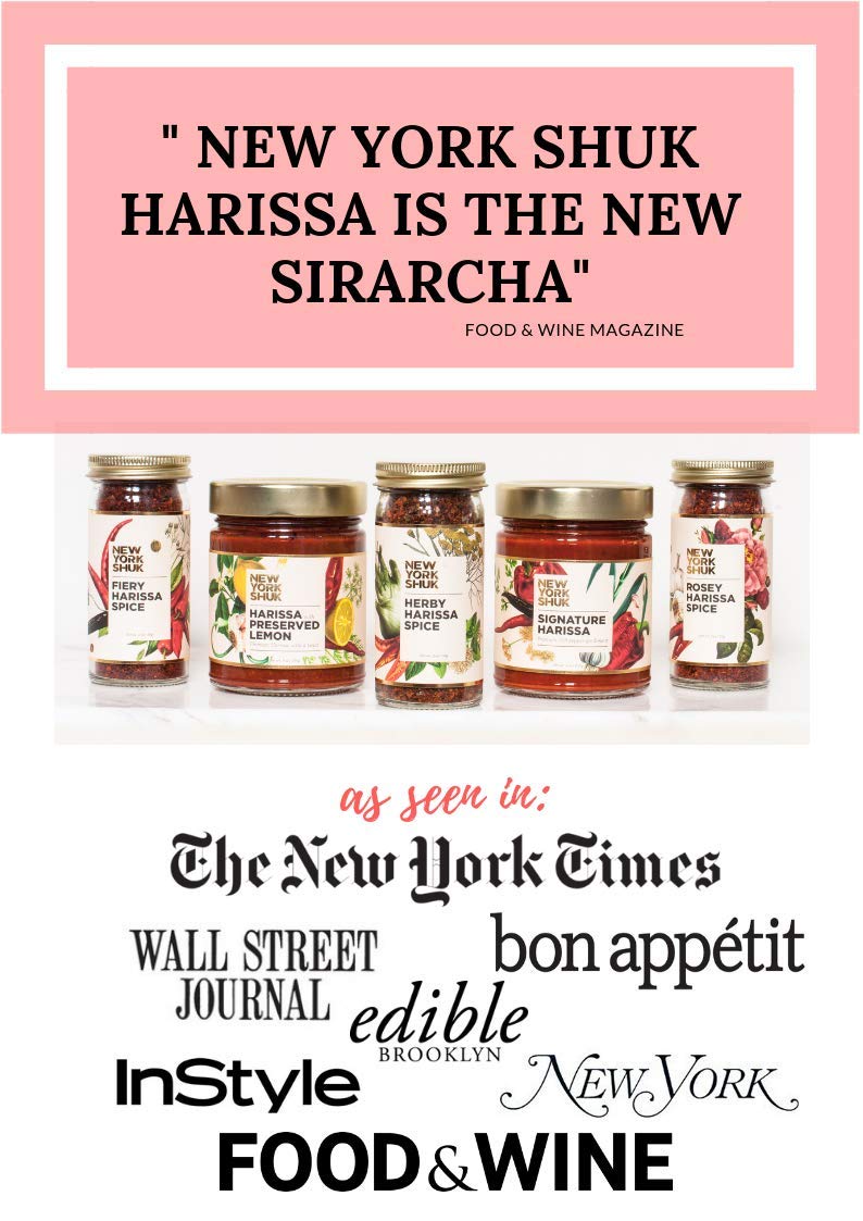 New York Shuk Ground Sumac Berries shown with herbs and chickpeas for Middle Eastern-inspired meals.