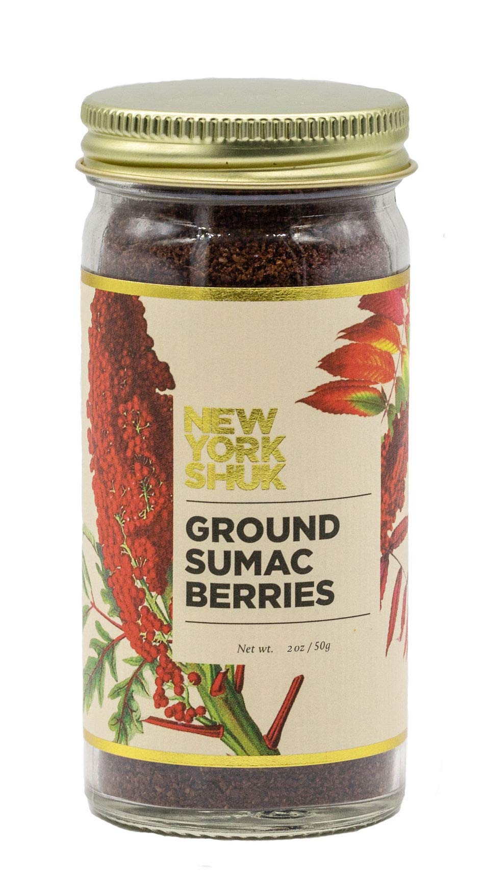 New York Shuk Ground Sumac Berries jar highlights bright citrus notes for dressings.