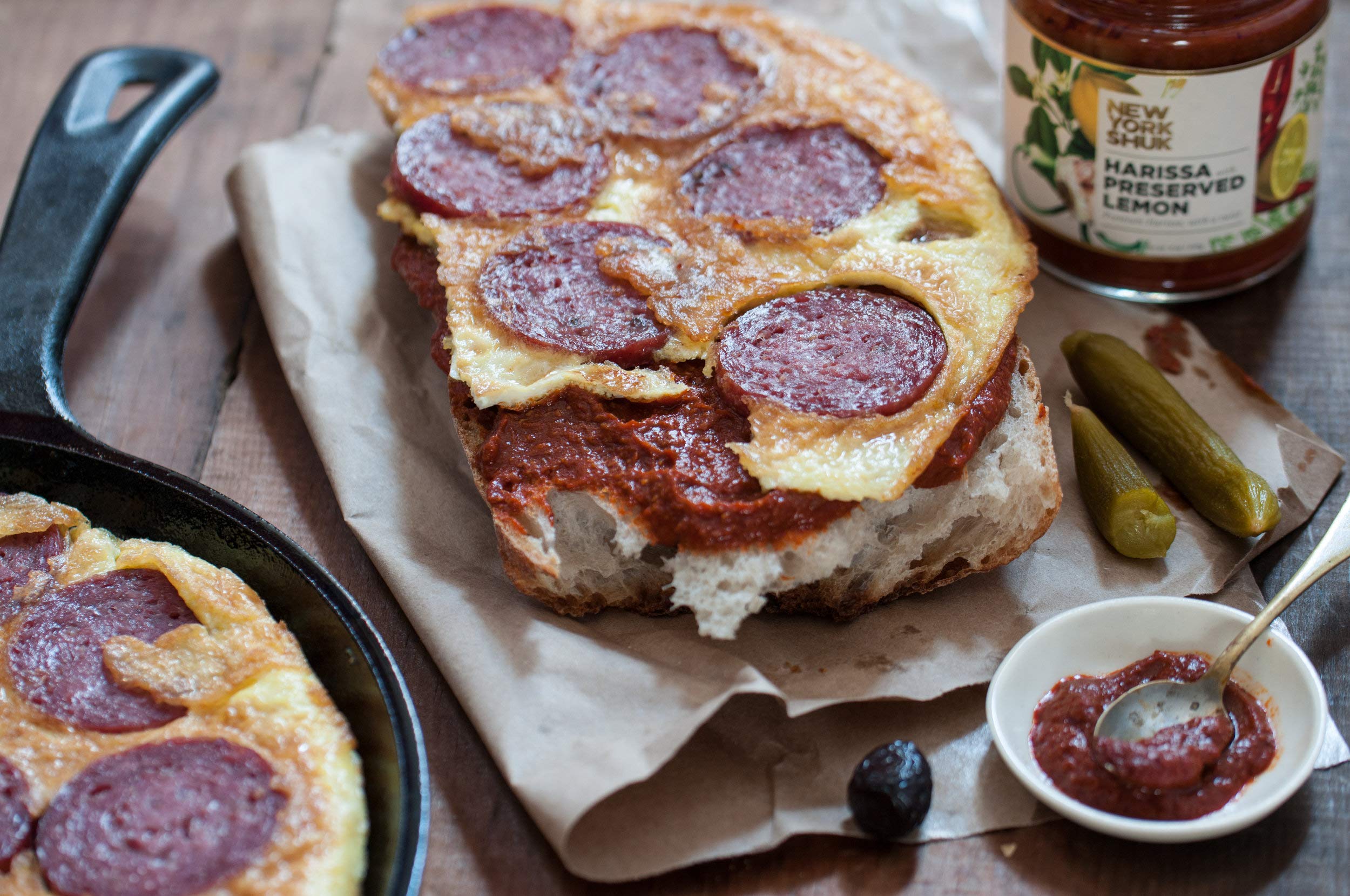 New York Shuk Harissa Preserved Lemons on sandwich elevates flavors.