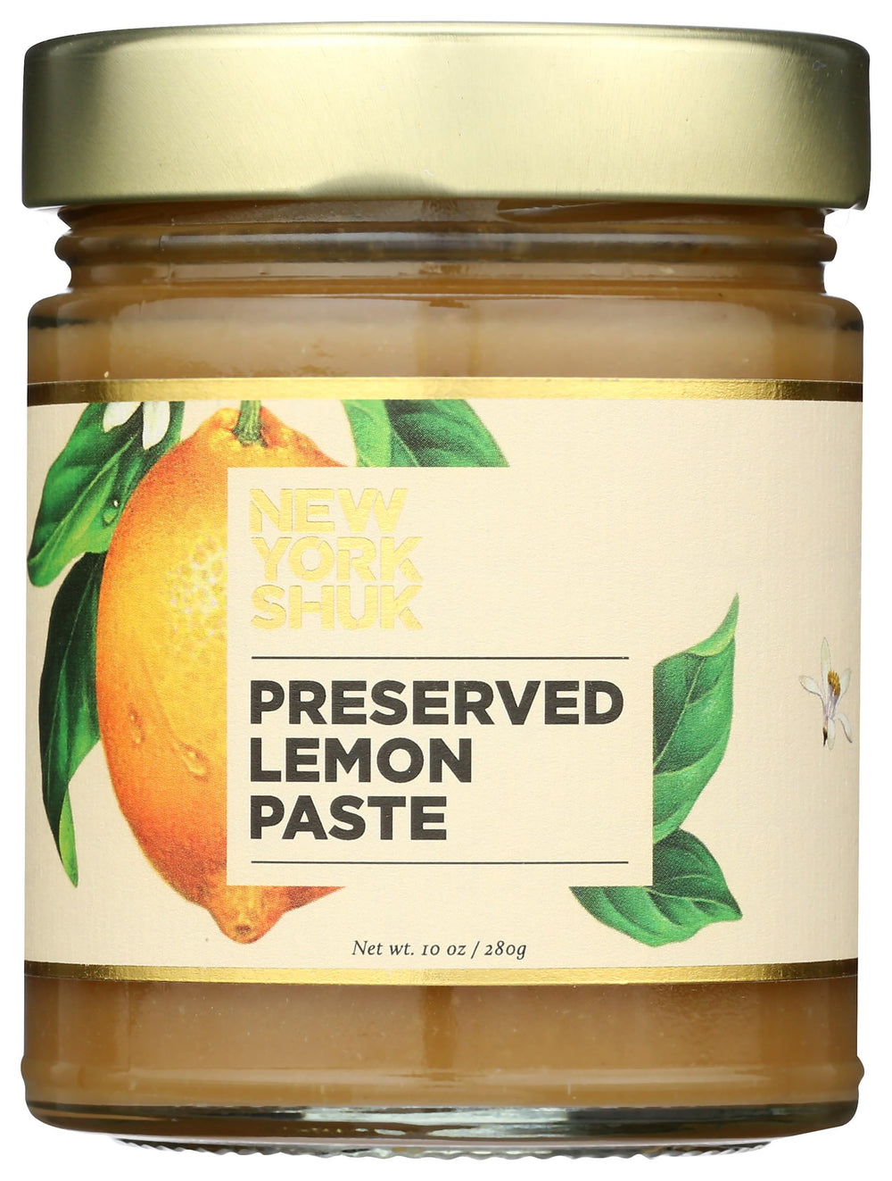 New York Shuk Preserved Lemon Paste jar shows bright citrus flavor for Mediterranean dishes.