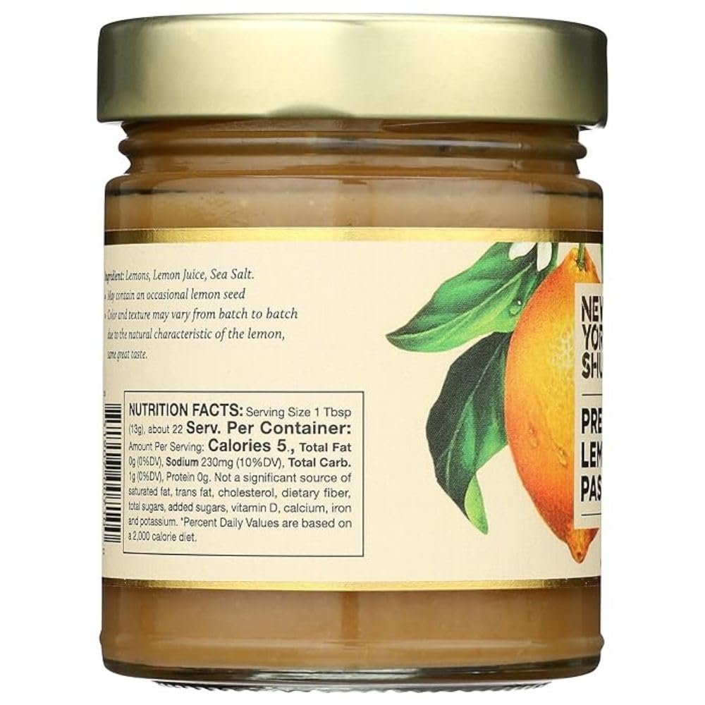 New York Shuk Preserved Lemon Paste jar elevates dressings with bright citrus flavor.