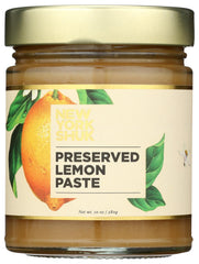 New York Shuk Preserved Lemon Paste jar shows bright citrus flavor for Mediterranean dishes.