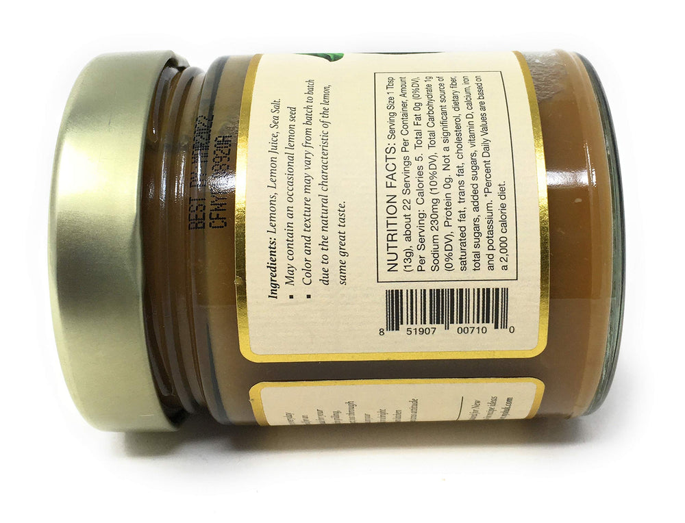 New York Shuk Preserved Lemon Paste label highlights natural ingredients and versatility.
