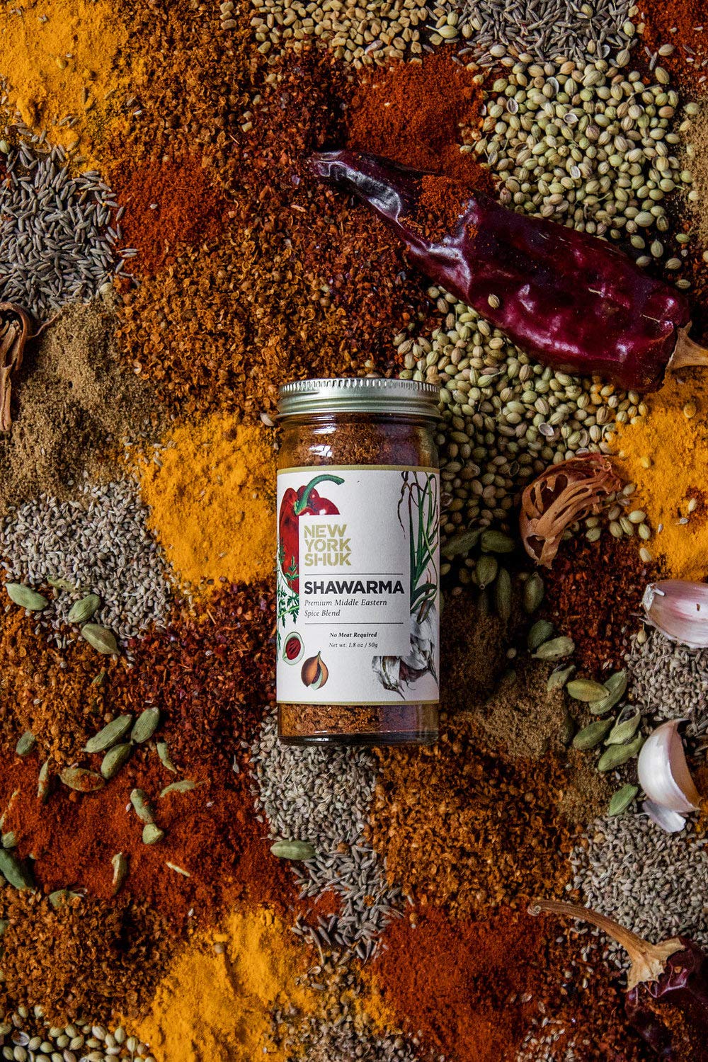 New York Shuk Shawarma Premium Spice Blend ready for grilling enhances vegetables and meat