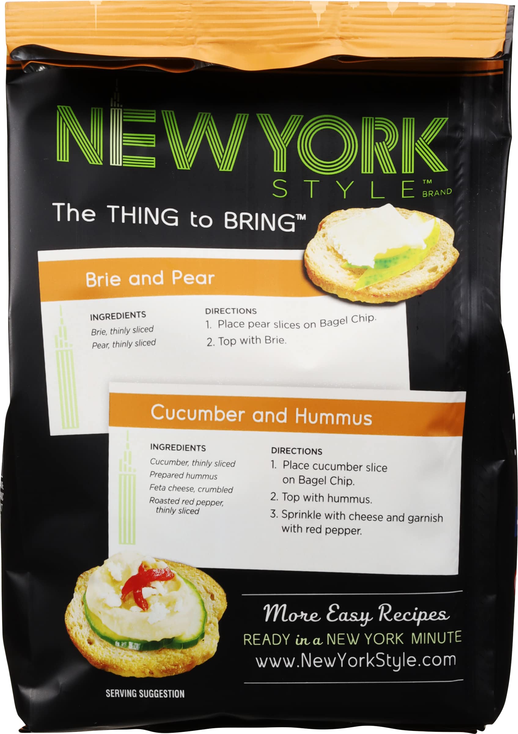 New York Style Bagel Crisps sesame on salad bowl, adds crunch and nuttiness.