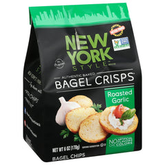 New York Style Garlic Bagel Crisps paired with dips adds instant flavor to any tray.