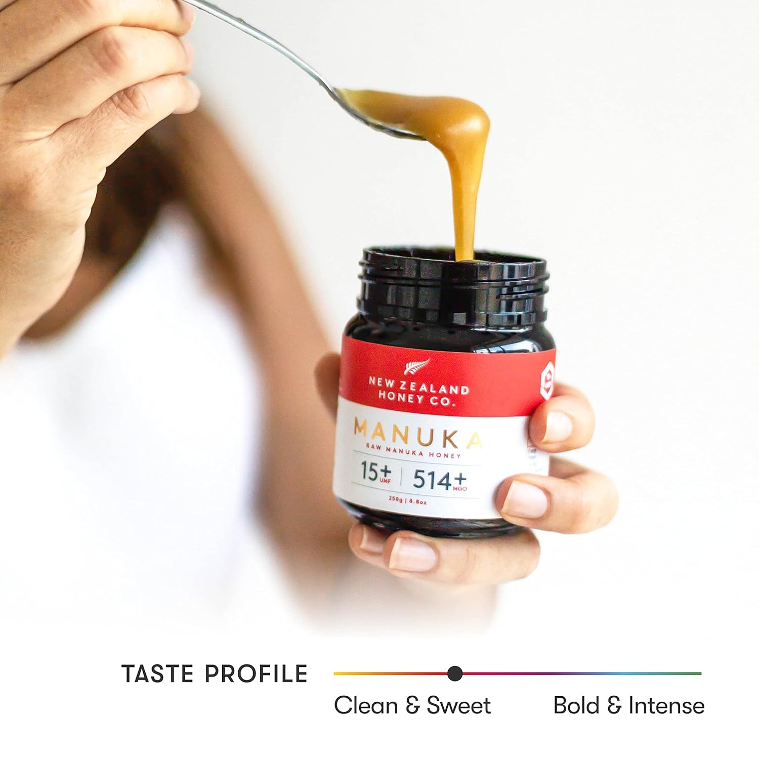 New Zealand Honey Co honey pouring over pancakes adds natural sweetness