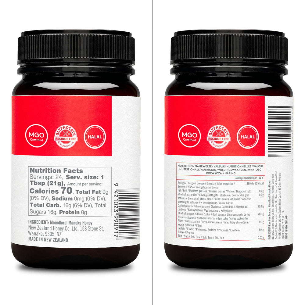 New Zealand Honey Co Manuka honey drizzle on spoon, tasty drizzle for toppings.