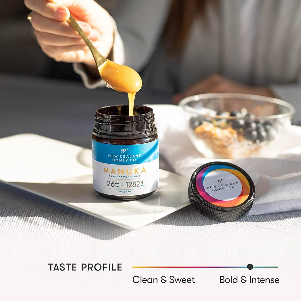 New Zealand Honey Co. pour shot, silky flow for tea or toast.
