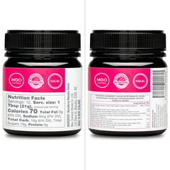 New Zealand Honey Co. Manuka UMF 20+ jar with open lid for everyday use.