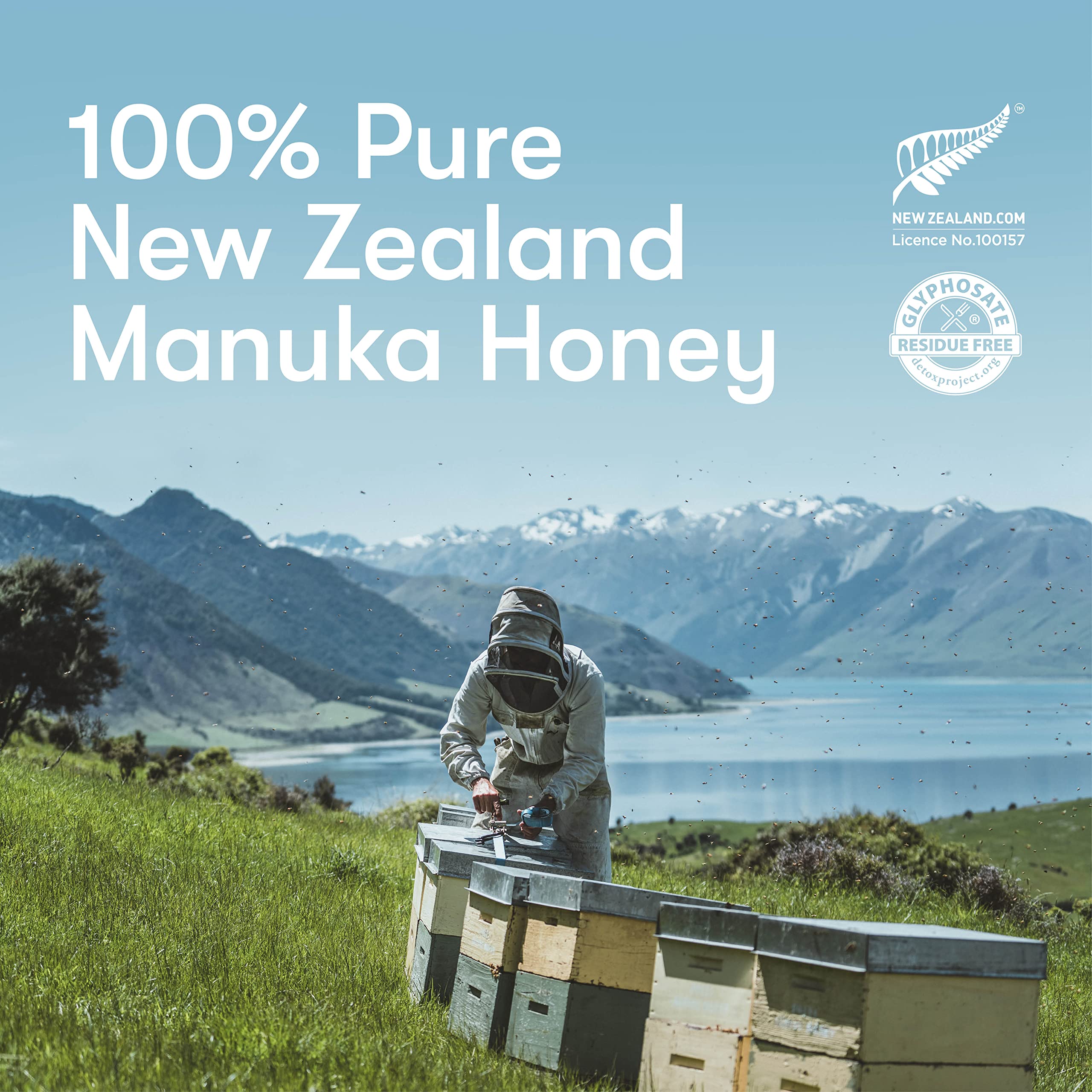 New Zealand Honey Co. Manuka UMF 20+ warm tea pairing setup.