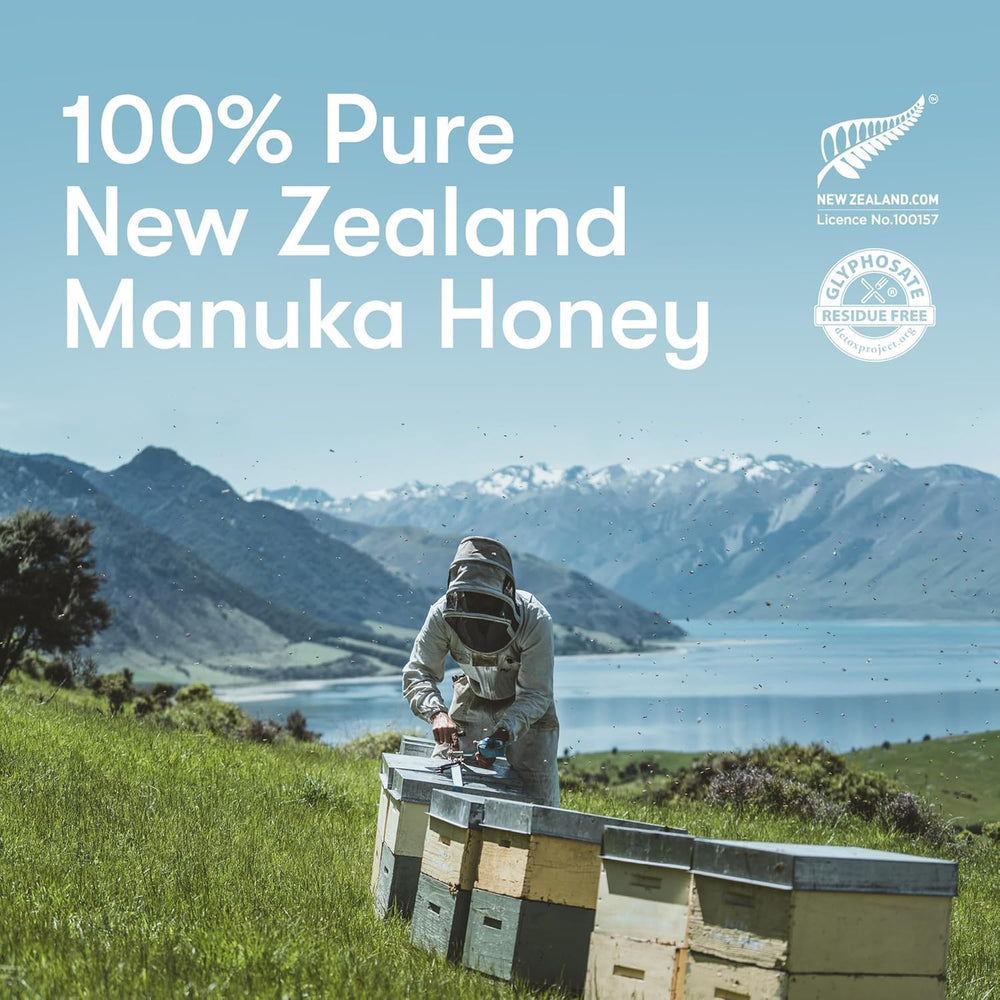 New Zealand Honey Co Manuka UMF 15+ badge on label signals verified quality
