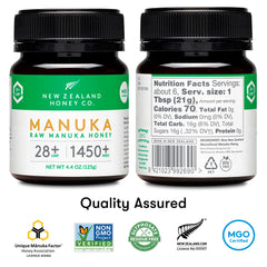 New Zealand Honey Co Manuka honey UMF 28+ jar showcasing creamy texture for everyday flavor.