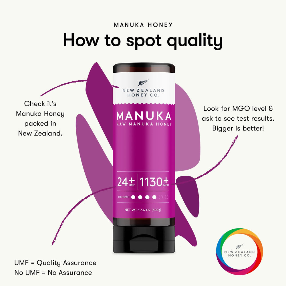 New Zealand Honey Co. Manuka UMF24 drizzle on toast.