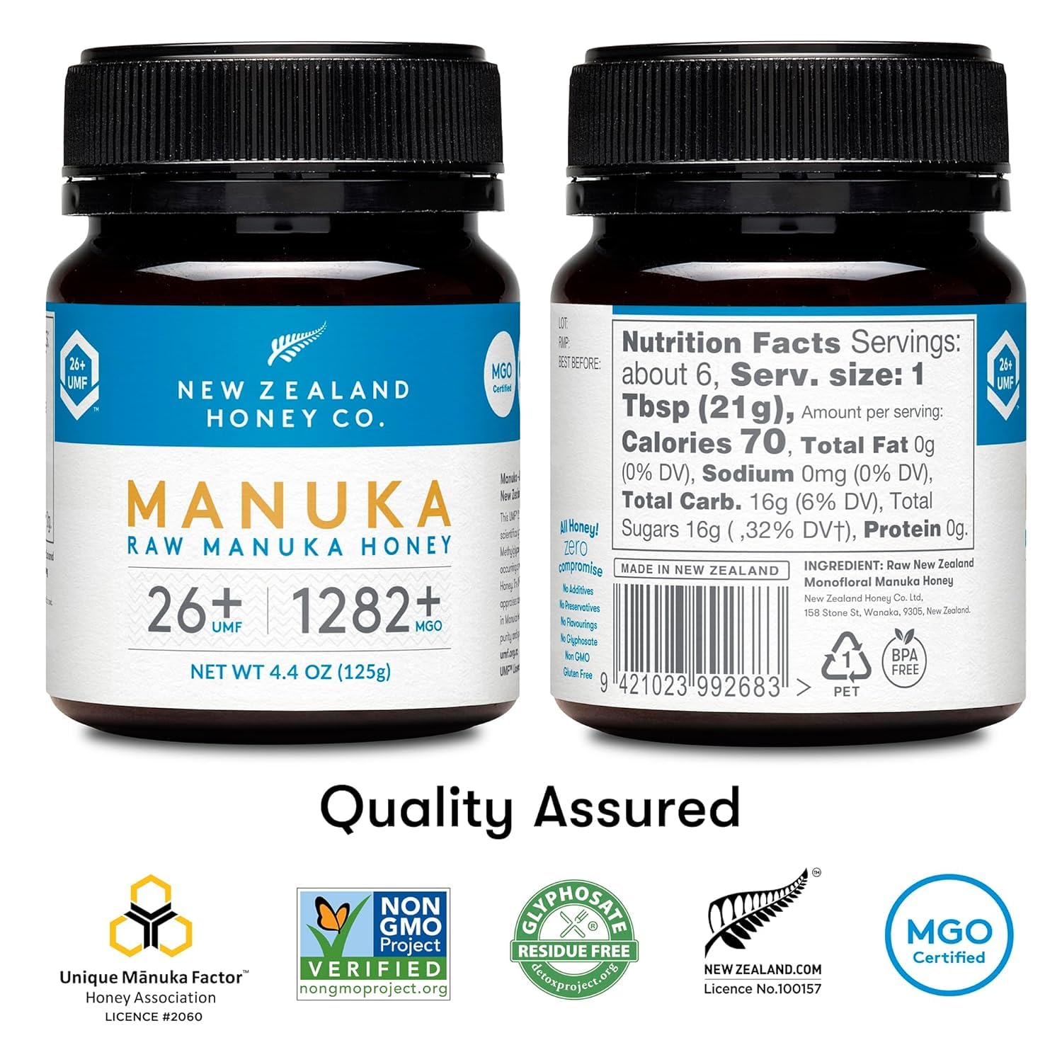 New Zealand Honey Co UMF 26+ pour reveals rich amber flow ideal for tea