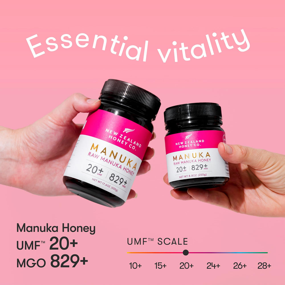 New Zealand Honey Co. Raw Manuka Honey UMF 20+ skin application for gentle, nourishing care.