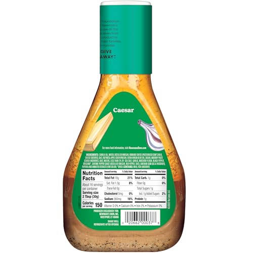 Newman's Own Caesar dressing creamy texture close-up emphasizes smooth, restaurant-worthy flavor.