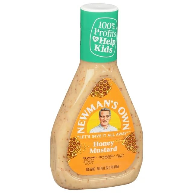 Close-up of premium ingredients in Newman's Own Honey Mustard Dressing.