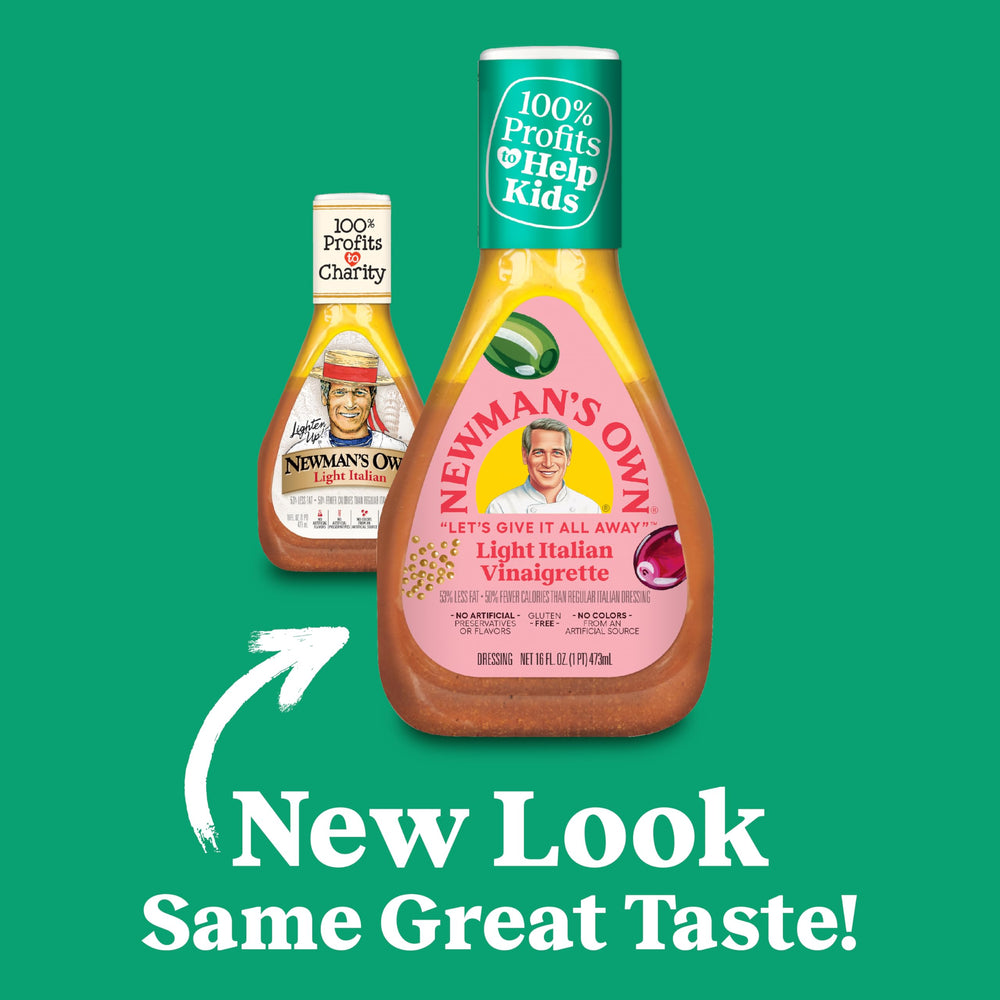 Newman's Own Light Italian Dressing over vegetables and pasta for color