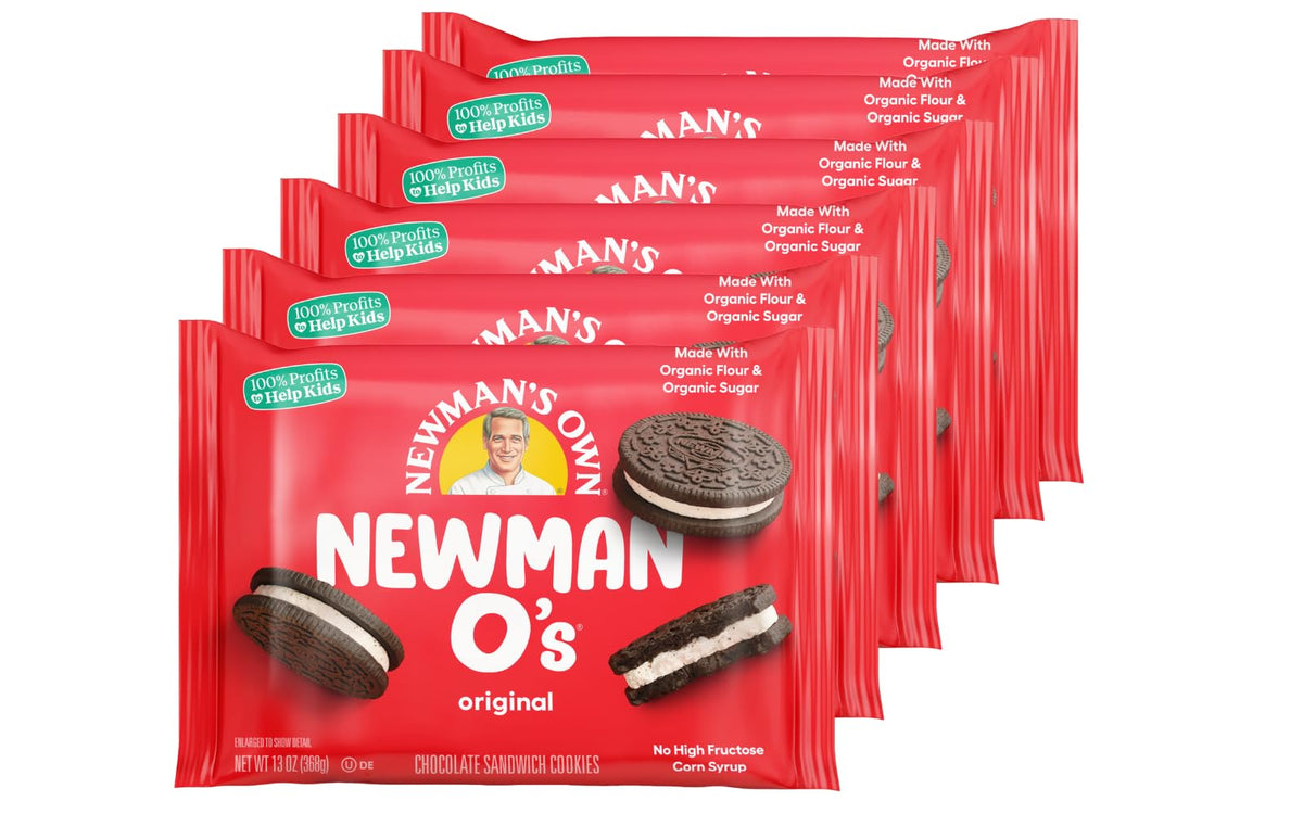 Newman's Own Newman-O's original cookies on pack with kosher label.