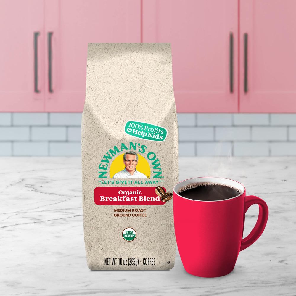 Fair Trade logo on Newman's Own Breakfast Blend bag